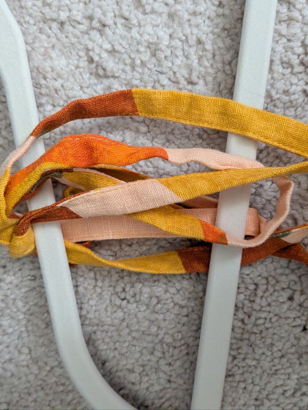 Tie-Front Crop Top in Orange Multi - Picture 3 of 5